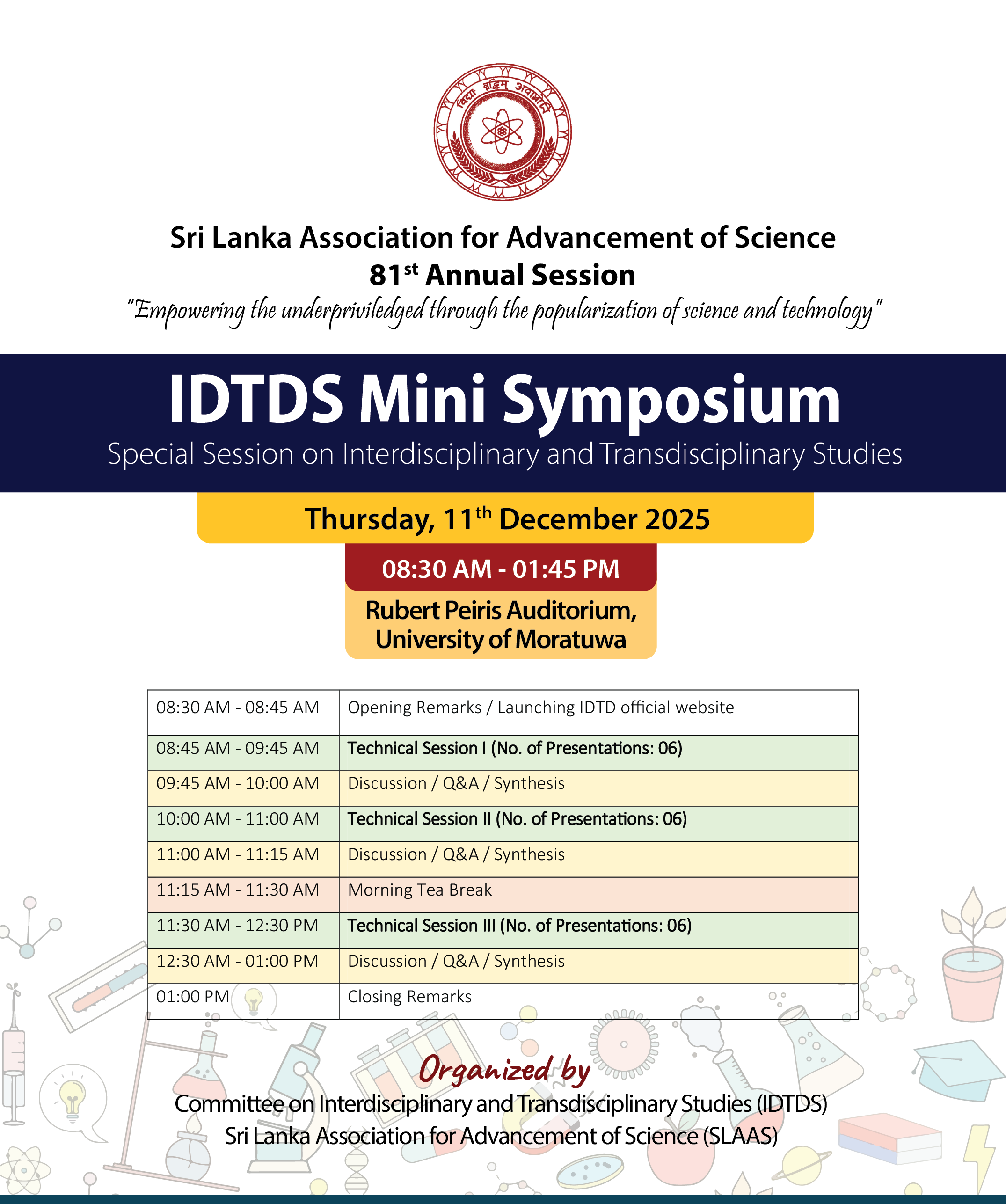 IDTDS Mini Symposium 2025 Flyer